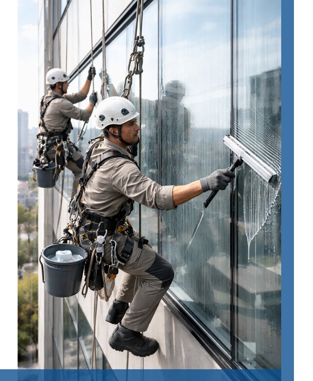 Мойка окон альпинистами в Бердске от 4685 р. | ВЫСОТНИК-Брд