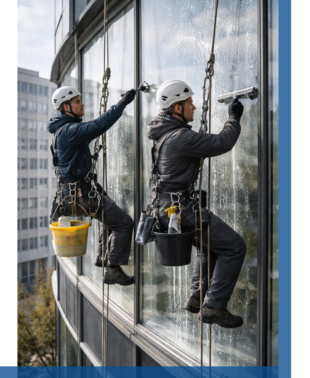 Мойка панорамных окон в Бердске от 364 р. заказать у ВЫСОТНИК-Брд