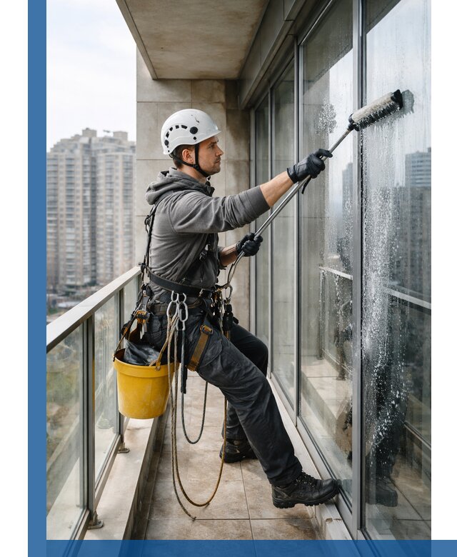 Профессиональная мойка балконного остекления в Бердске