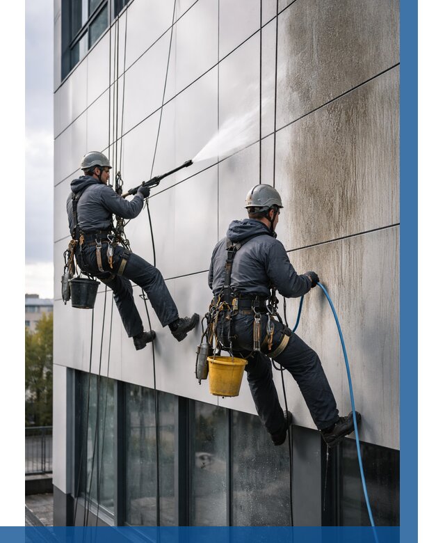 Мойка фасада из композита в Бердске по цене от 312 р. | ВЫСОТНИК-Брд