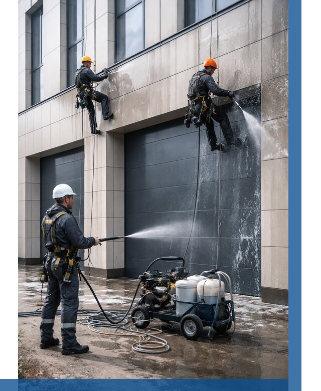 Послестроительная мойка фасада в Бердске от 312 р. | ВЫСОТНИК-Брд