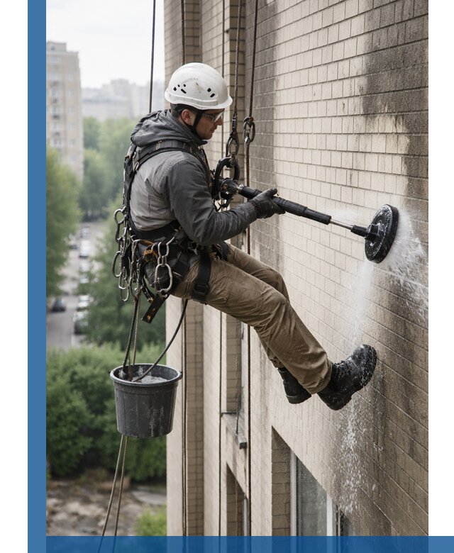 Очистка фасада от копоти в Бердске профессионально и безопасно