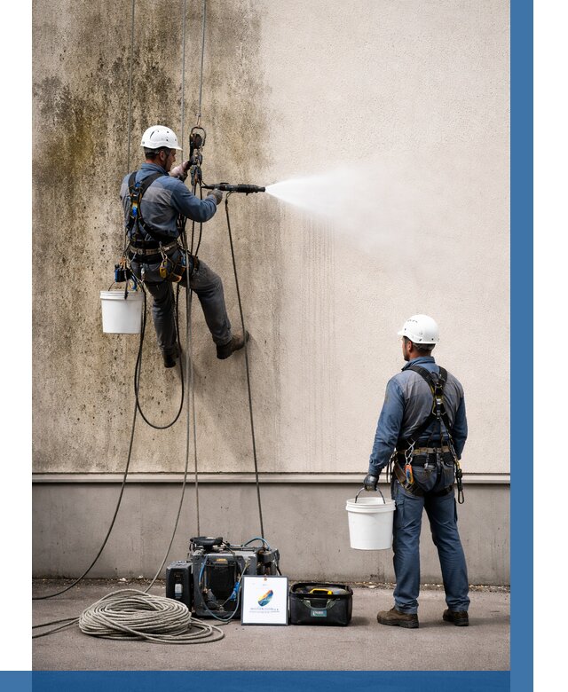 Очистка фасада от плесени в Бердске от 312 р. | ВЫСОТНИК-Брд