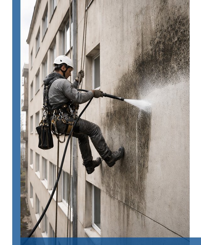 Профессиональная очистка фасадов от плесени в Бердске