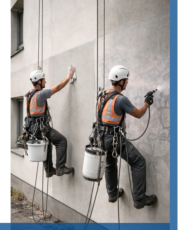 Антиграффити покрытие фасада в Бердске от 625 р. | ВЫСОТНИК-Брд