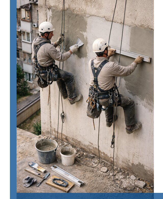 Комплексный ремонт штукатурного фасада с гарантией в Бердске