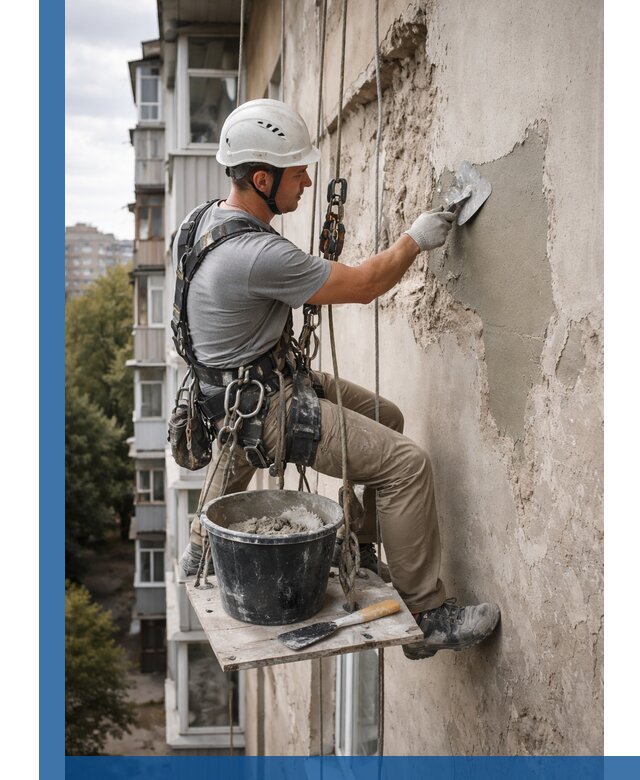 Восстановление фасадной штукатурки в Бердске с гарантией качества