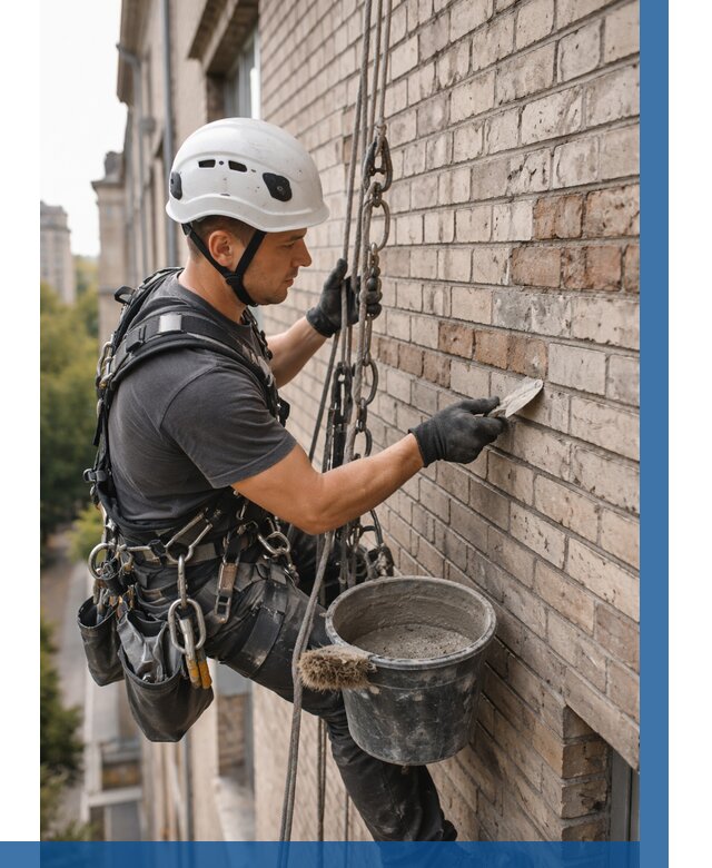 Ремонт кирпичной кладки фасада в Бердске от 1874 р. | ВЫСОТНИК-Брд