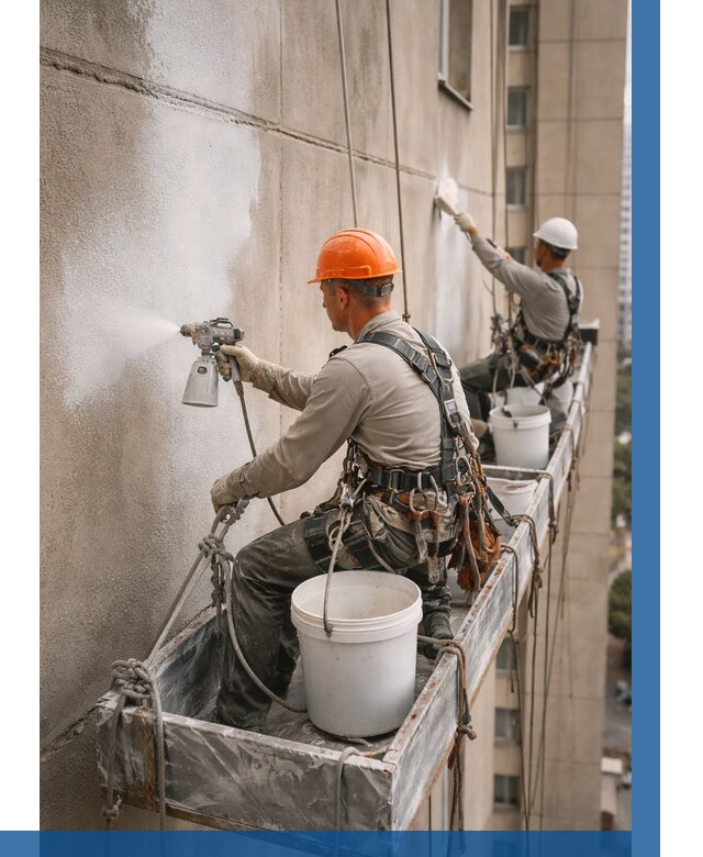 Грунтовка фасада на высоте в Бердске от 125 р. | ВЫСОТНИК-Брд