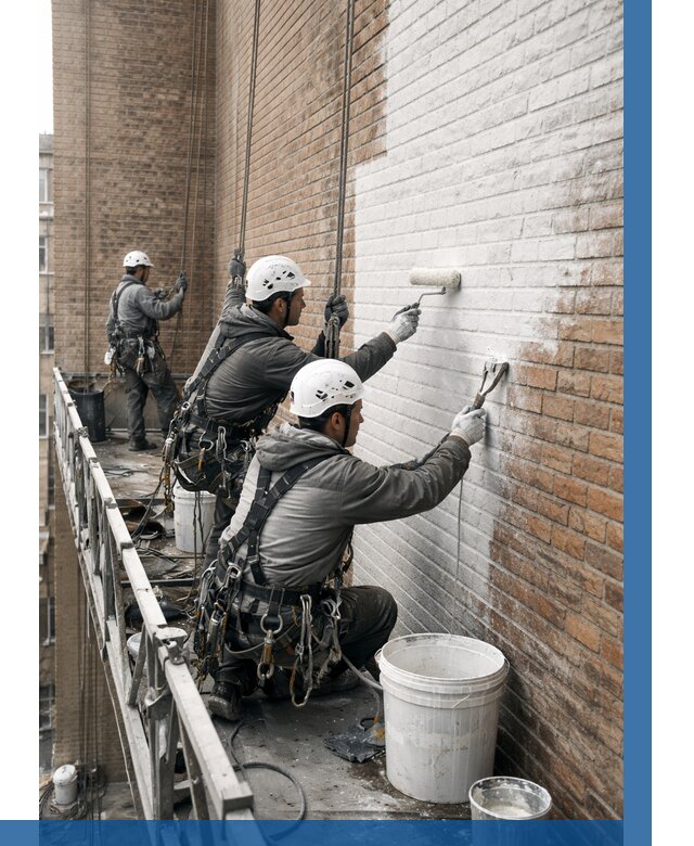 Покраска кирпичного фасада в Бердске от 364 р. | ВЫСОТНИК-Брд