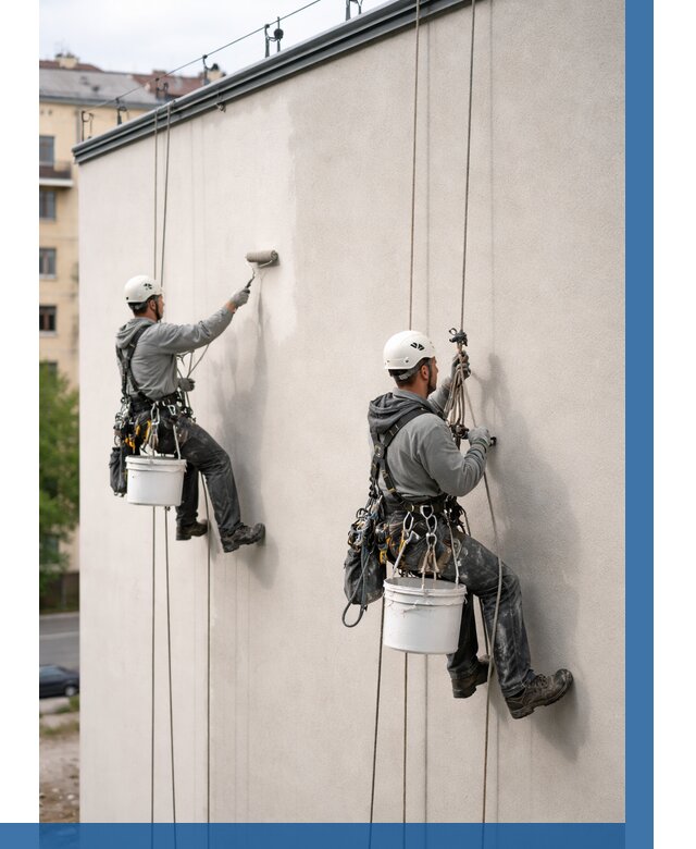 Покраска оштукатуренного фасада в Бердске от 333 р. | ВЫСОТНИК-Брд