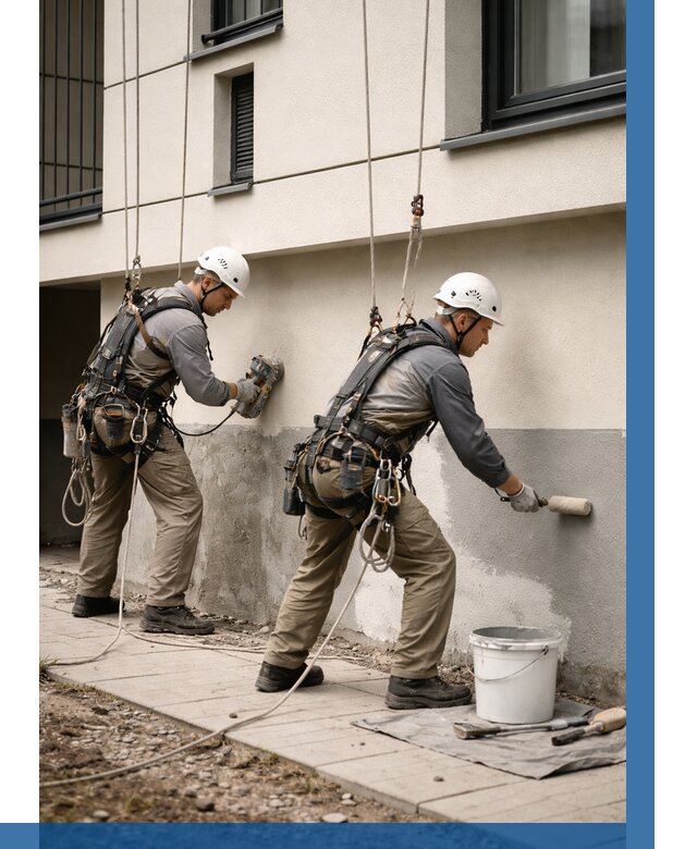 Окраска цоколя здания в Бердске от 469 р. под ключ | ВЫСОТНИК-Брд