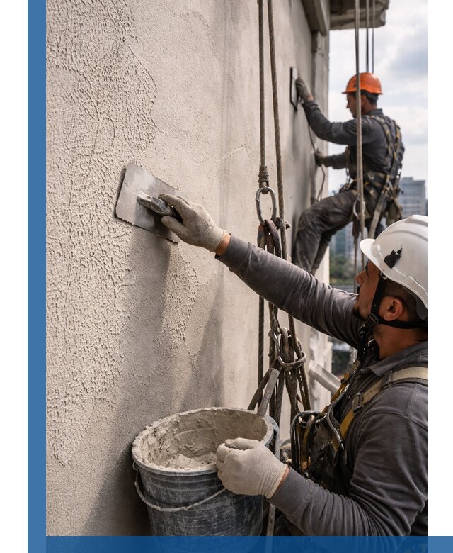 Декоративная штукатурка фасада с утеплением и защитой в Бердске