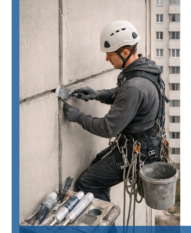 Ремонт межпанельных швов в Бердске герметизация и восстановление