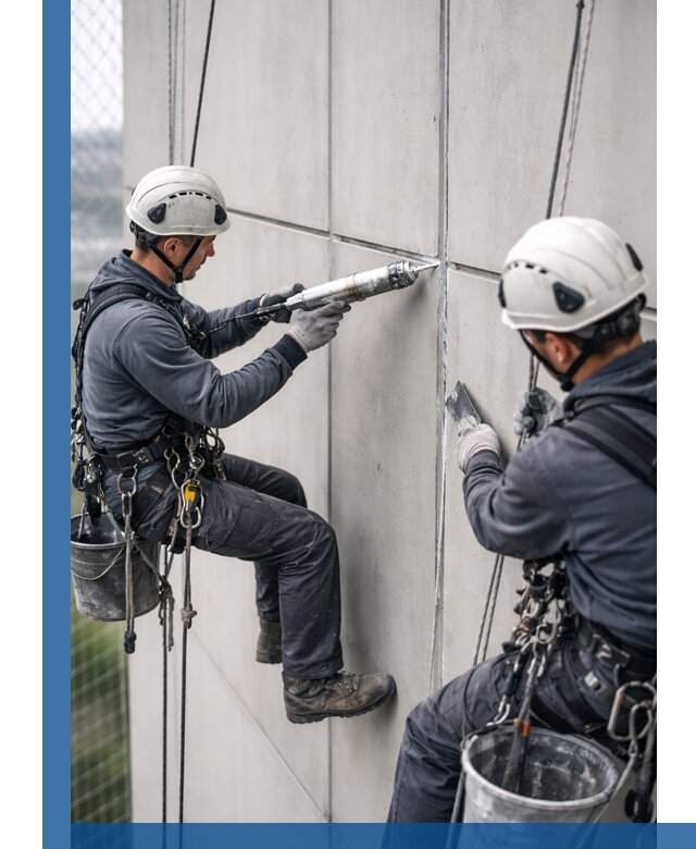 Первичная герметизация швов фасадов и кровель в Бердске