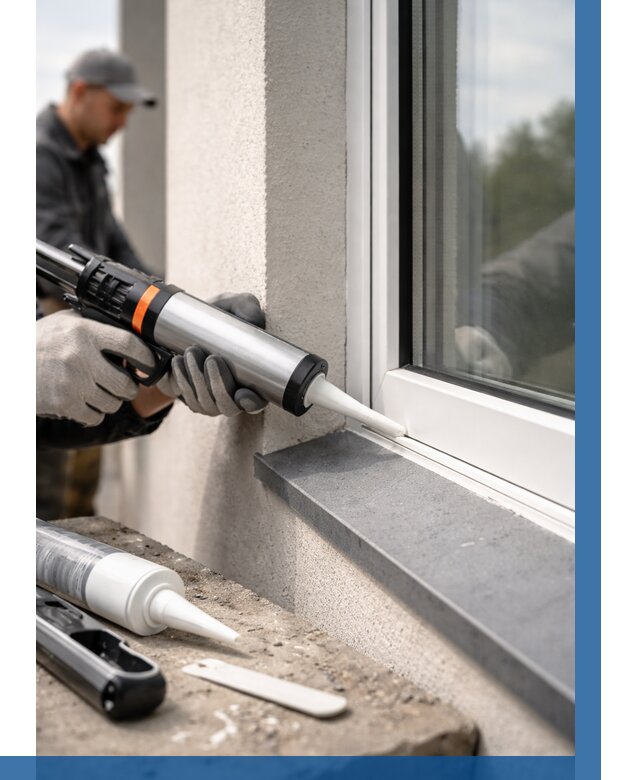 Герметизация монтажных швов окон в Бердске от 677 р. | ВЫСОТНИК-Брд