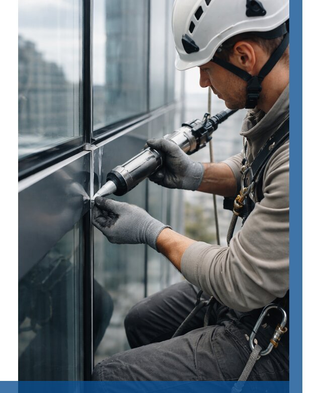 Герметизация стыков витража в Бердске от 1249 р. | ВЫСОТНИК-Брд