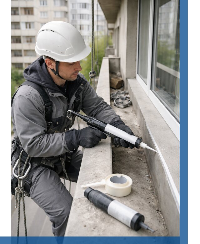 Герметизация швов лоджии в Бердске от 4685 р. | ВЫСОТНИК-Брд