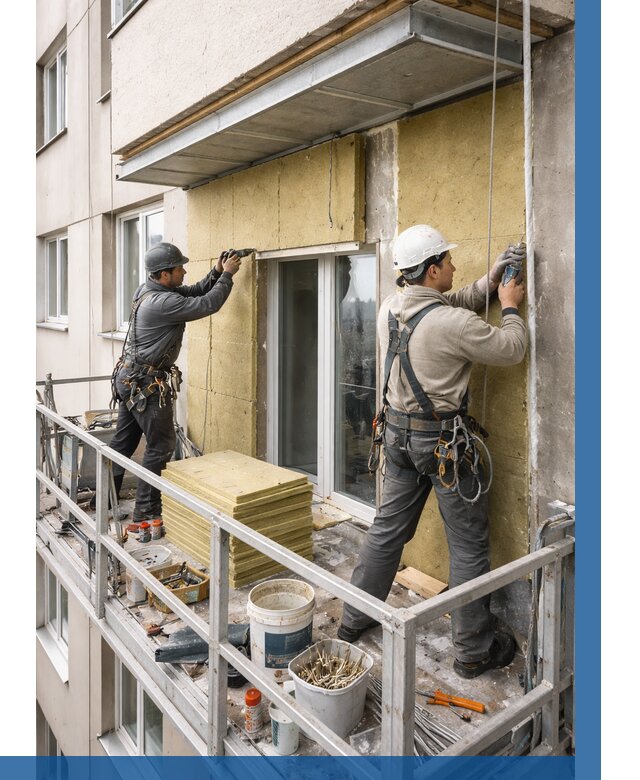 Утепление балкона снаружи в Бердске от 1666 р. под ключ ВЫСОТНИК-Брд