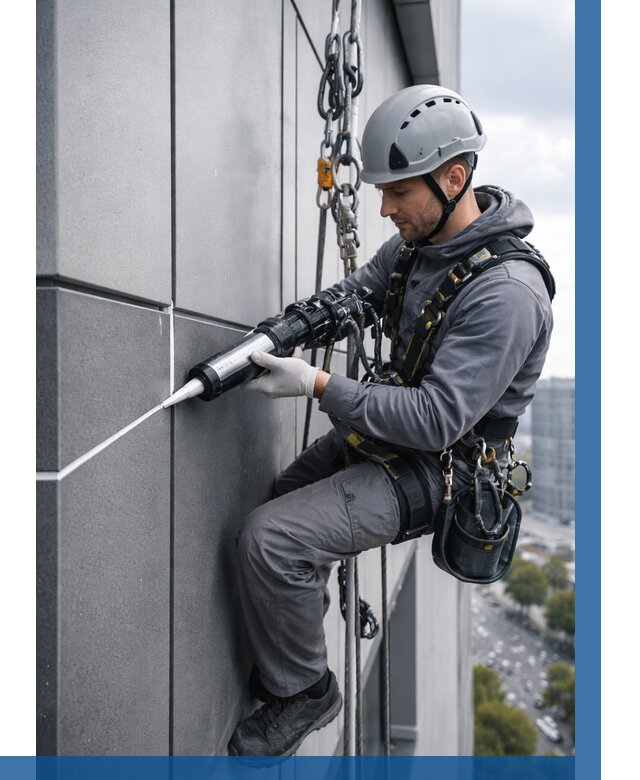 Герметизация стыков фасадных панелей в Бердске от 6768 р.| ВЫСОТНИК-Брд