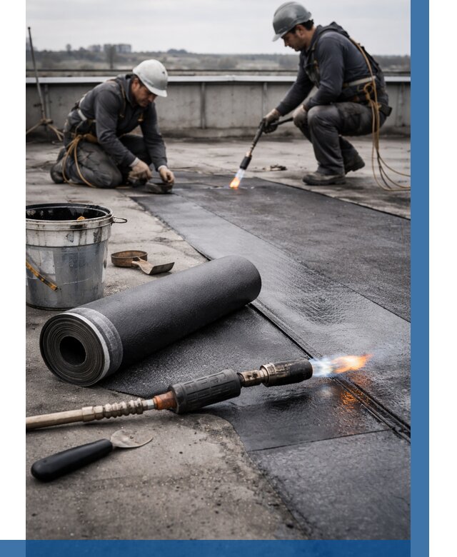 Ремонт рулонной кровли в Бердске от 677 р. | ВЫСОТНИК-Брд