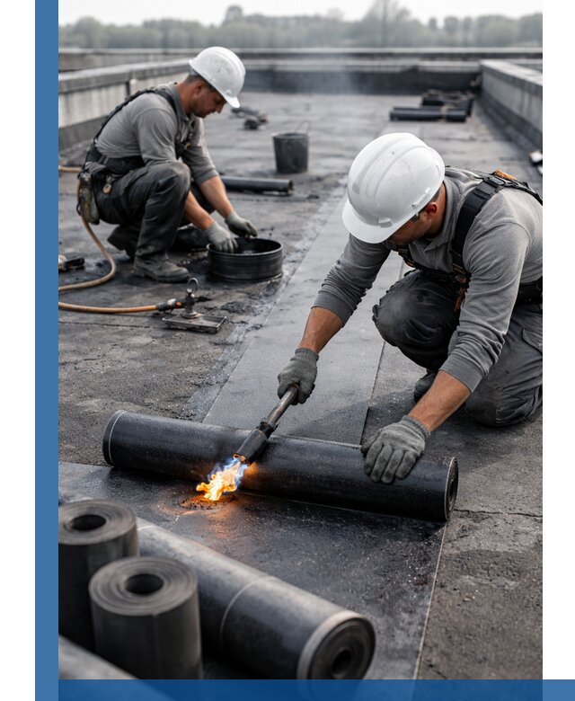 Ремонт рулонной кровли в Бердске герметизация и восстановление