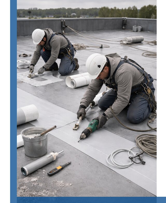 Ремонт мембранной кровли в Бердске качественно и с гарантией