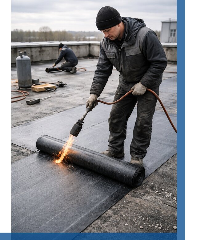 Ремонт наплавляемой кровли в Бердске от 729 р. | ВЫСОТНИК-Брд