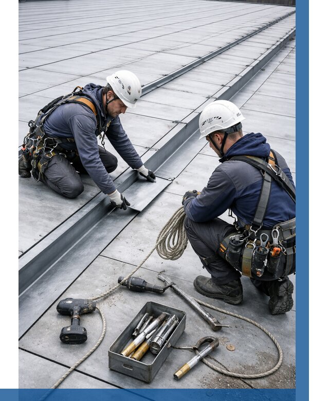 Ремонт фальцевой кровли в Бердске от 729 р. | ВЫСОТНИК-Брд