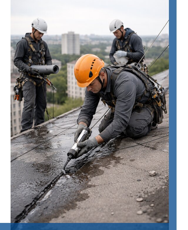 Устранение протечек кровли в Бердске от 12494 р. | ВЫСОТНИК-Брд