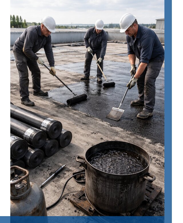 Гидроизоляция кровли мастикой в Бердске от 625 р. | ВЫСОТНИК-Брд