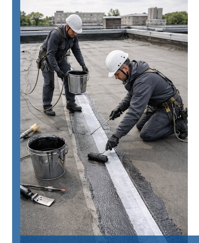 Гидроизоляция кровли мастикой в Бердске надежная защита