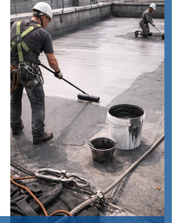 Гидроизоляция кровли жидкой резиной в Бердске от 521 р. | ВЫСОТНИК-Брд