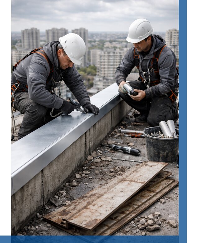 Замена парапетных крышек под ключ в Бердске от 1249 р. | ВЫСОТНИК-Брд