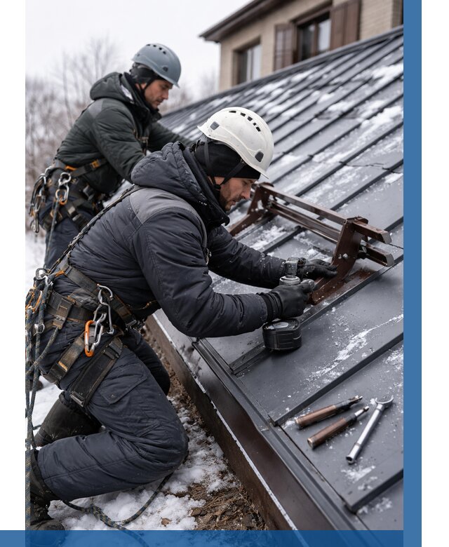 Монтаж снегозадержателей в Бердске от 469 р. | ВЫСОТНИК-Брд