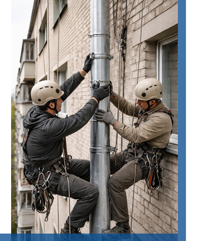 Замена водосточных труб в Бердске от 6768 р. | ВЫСОТНИК-Брд