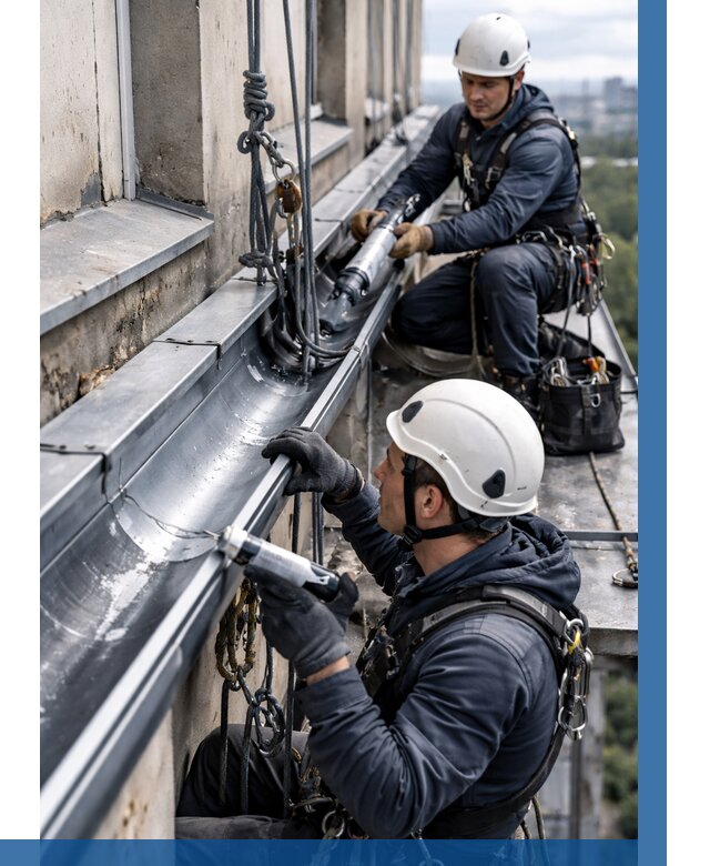 Ремонт водосточных желобов в Бердске от 6768 р. | ВЫСОТНИК-Брд