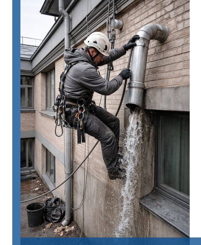 Профессиональная прочистка водосточных труб в Бердске с гарантией