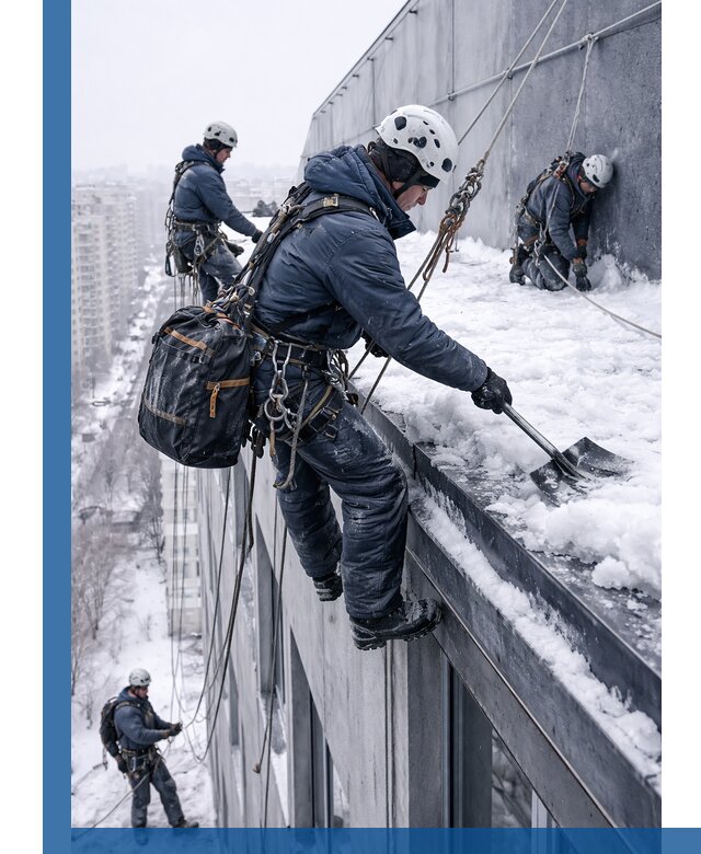 Абонентское обслуживание кровли зимой в Бердске регулярный уход