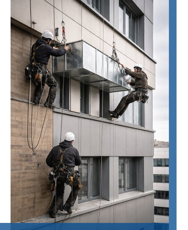 Монтаж воздуховодов на фасаде в Бердске от 1562 р. | ВЫСОТНИК-Брд