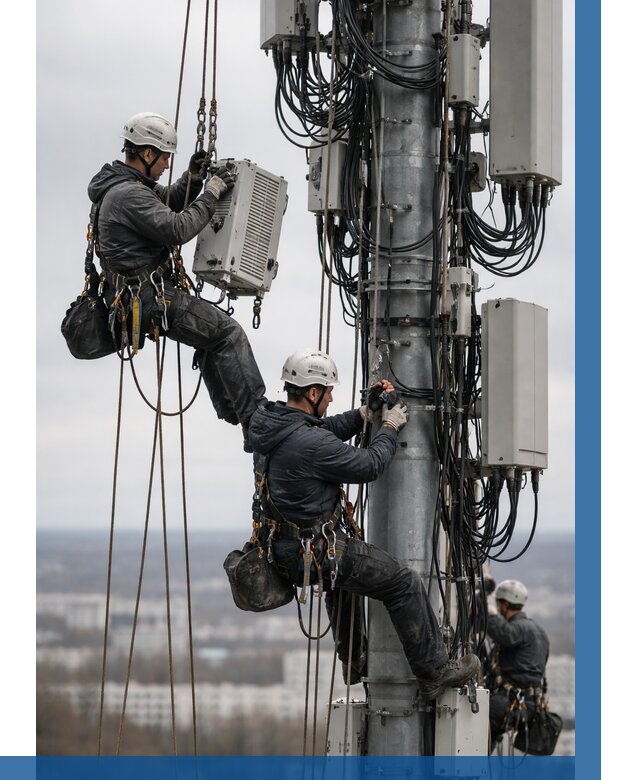 Монтаж оборудования связи на мачте в Бердске от 7809 р. | ВЫСОТНИК-Брд