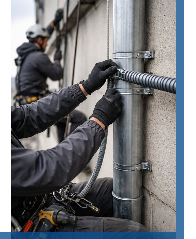 Монтаж гофры для кабеля в Бердске от 312 р. | ВЫСОТНИК-Брд