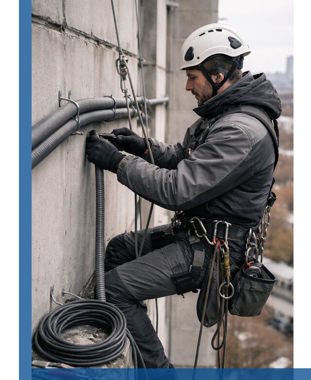 Профессиональный монтаж гофры для кабеля в Бердске с гарантией