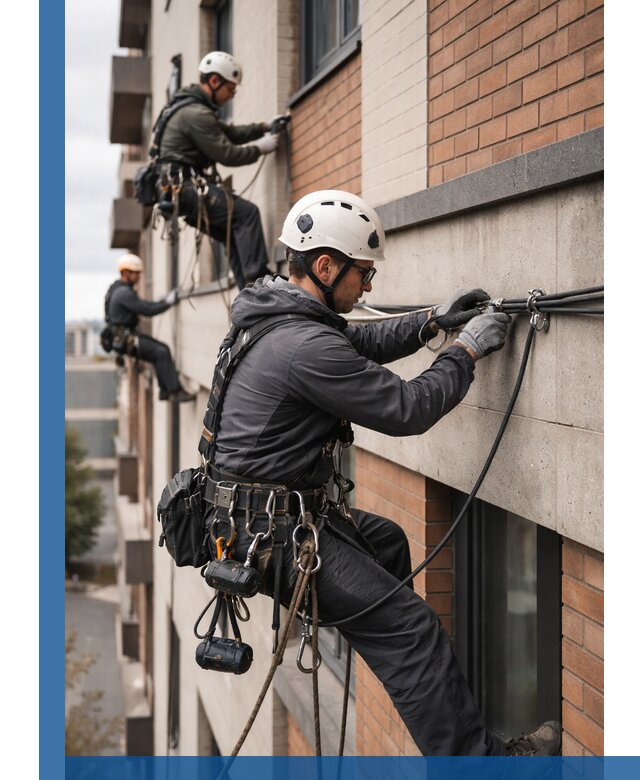 Крепление кабеля на фасаде монтаж и крепеж в Бердске