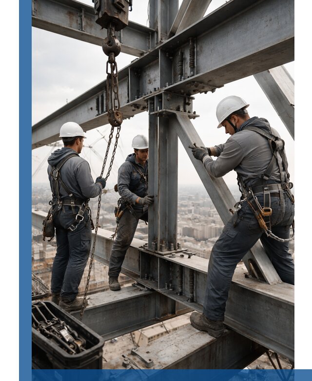 Профессиональный монтаж металлоконструкций на высоте в Бердске