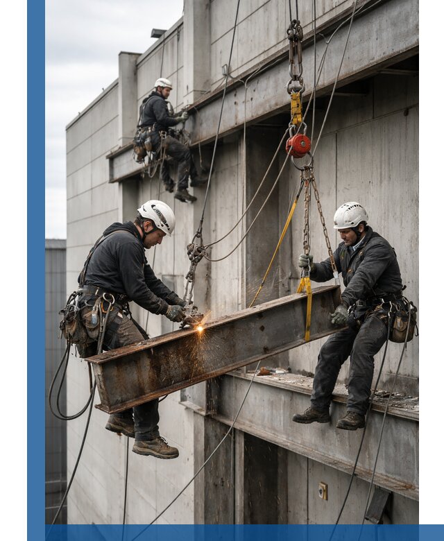 Демонтаж металлоконструкций на высоте в Бердске под ключ