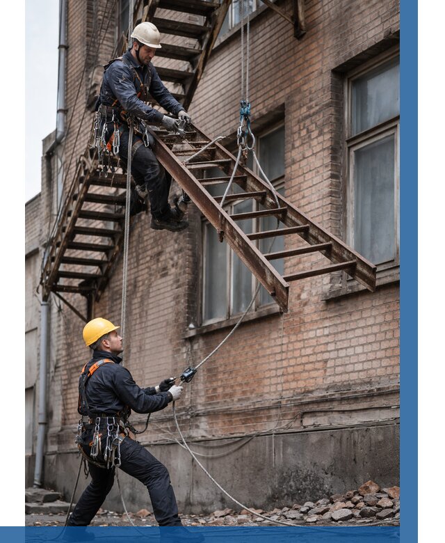 Демонтаж пожарной лестницы в Бердске от 12494 р. | ВЫСОТНИК-Брд