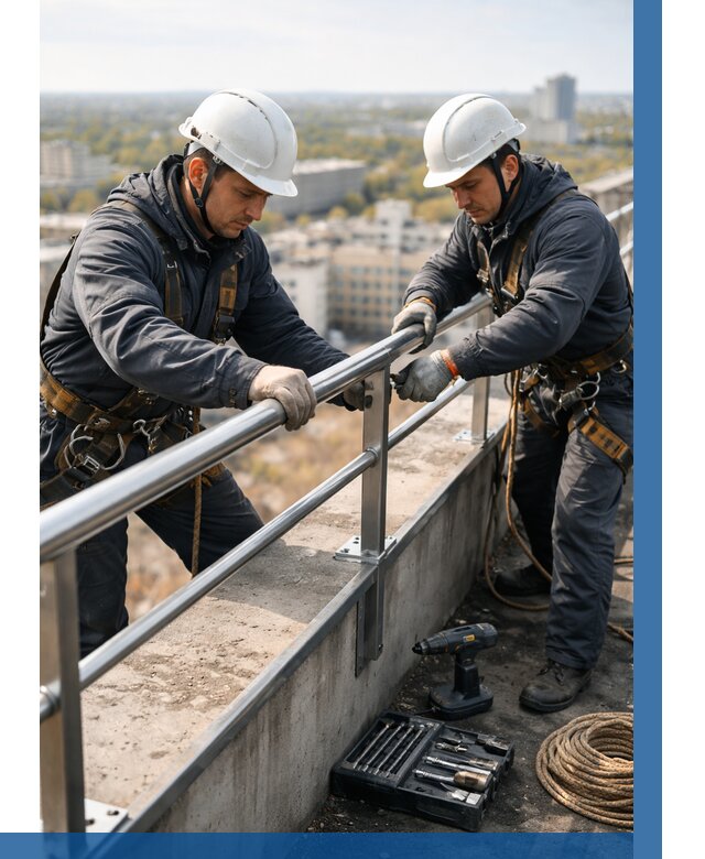 Монтаж перил на высоте в Бердске от 2603 р. | ВЫСОТНИК-Брд