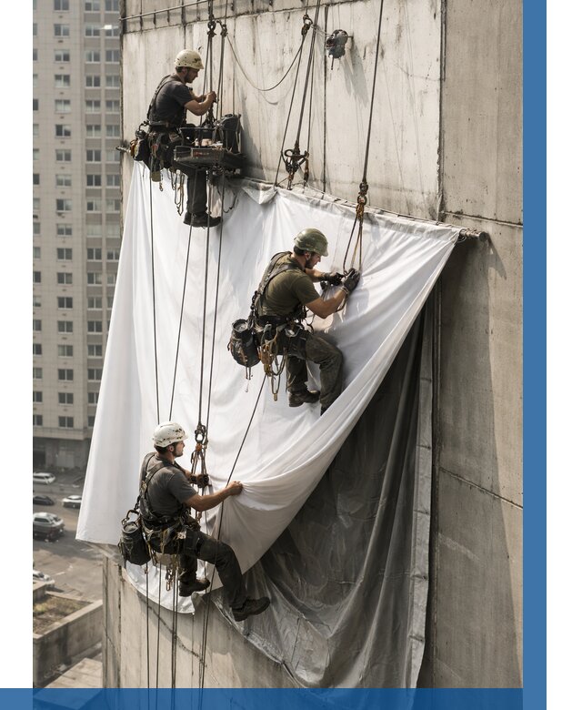Замена баннерного полотна в Бердске от 6768 р. | ВЫСОТНИК-Брд—заказать