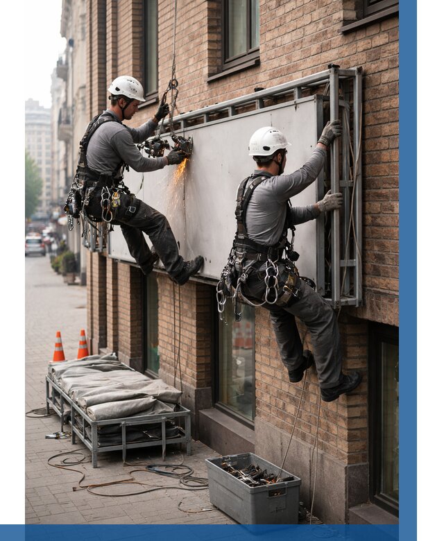 Демонтаж рекламной вывески в Бердске от 6768 р. | ВЫСОТНИК-Брд